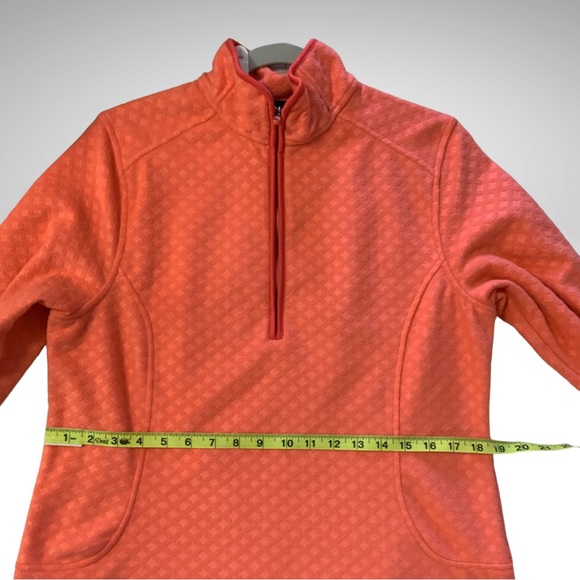 Lands End Orange Long Sleeve Zip Neck Fleece - Picture 6 of 14